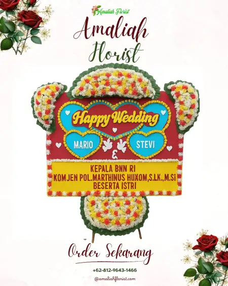 Papan Bunga Pernikahan Gedung Resepsi Cibinong